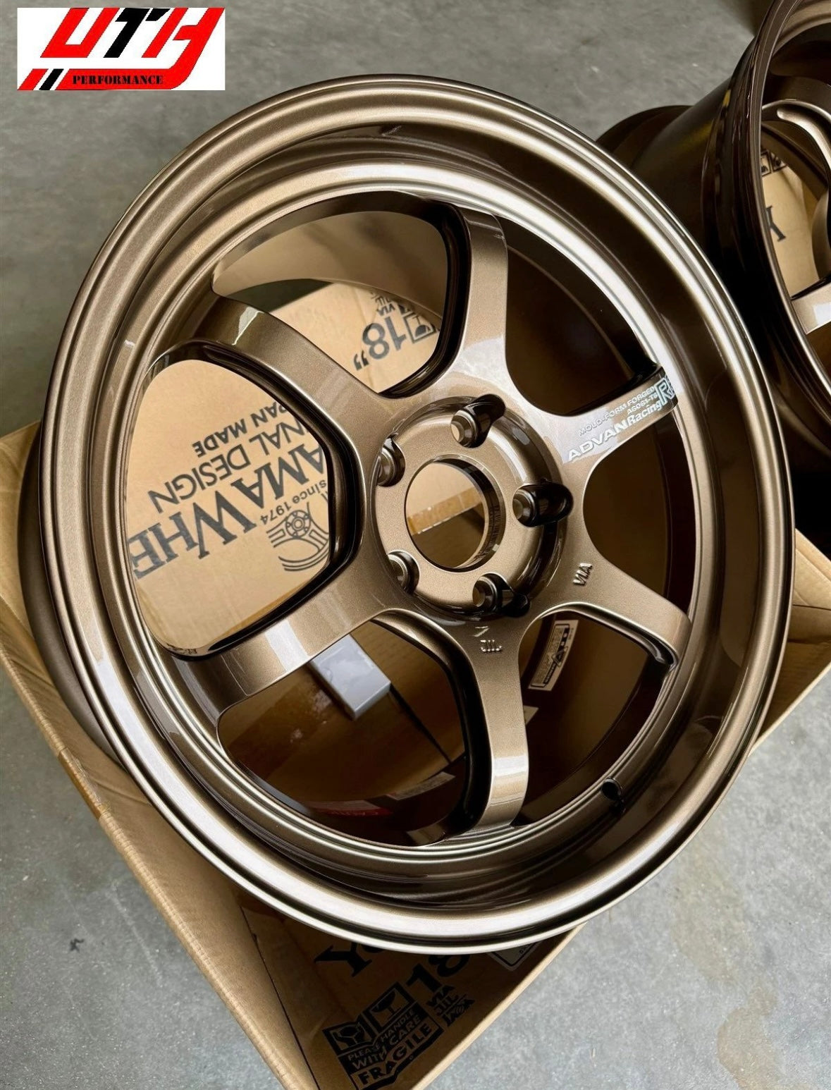 ADVAN RACING R6 FORGED 18x9.5 5x120 45 WHEEL RIM BRONZE FOR CIVIC TYPE R FK8 FL5