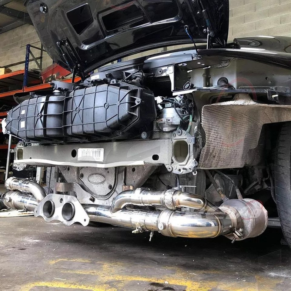 Rev9 2pc Valved Side Muffler Bypass Pipe for Porsche 911 991 GT3 RS 911R 14-19