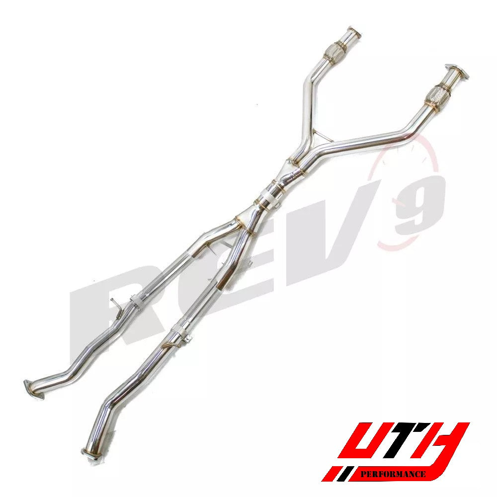 Rev9 Stainless Catback Y Pipe Exhaust *No muffler* for 3.0T Q60 17-22, Q50 16-23