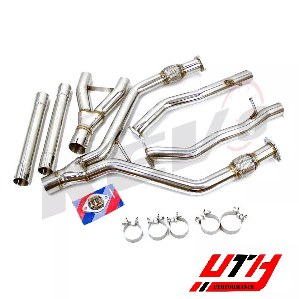 Rev9 Stainless Catback Y Pipe Exhaust *No muffler* for 3.0T Q60 17-22, Q50 16-23
