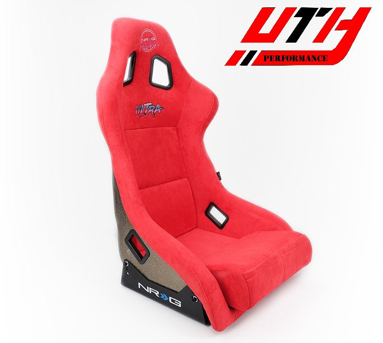 NRG INNOVATIONS FRP-302RD-ULTRA LARGE PRISMA FIXED BACK BUCKET RACING SEAT RED
