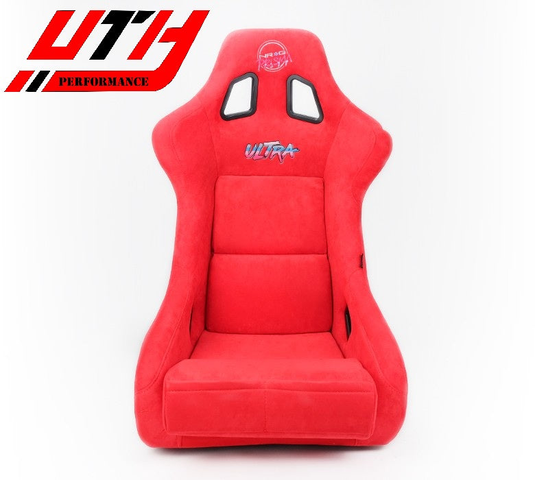 NRG INNOVATIONS FRP-302RD-ULTRA LARGE PRISMA FIXED BACK BUCKET RACING SEAT RED