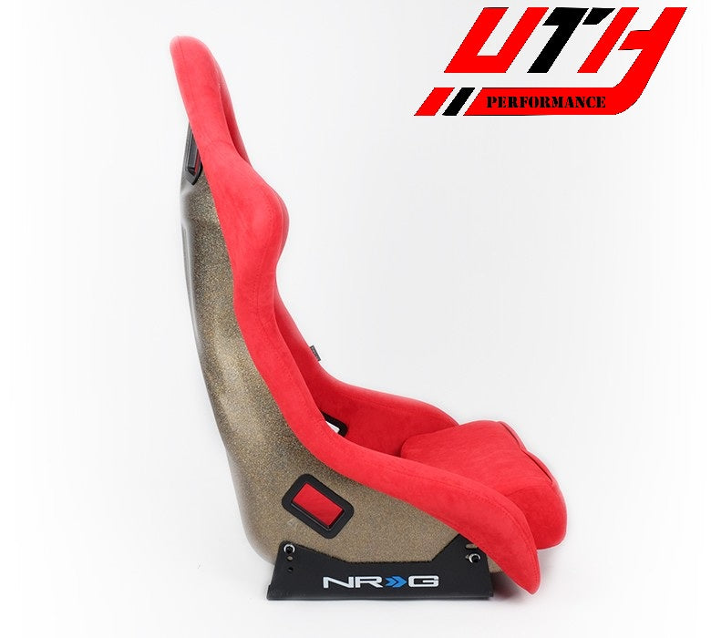 NRG INNOVATIONS FRP-302RD-ULTRA LARGE PRISMA FIXED BACK BUCKET RACING SEAT RED