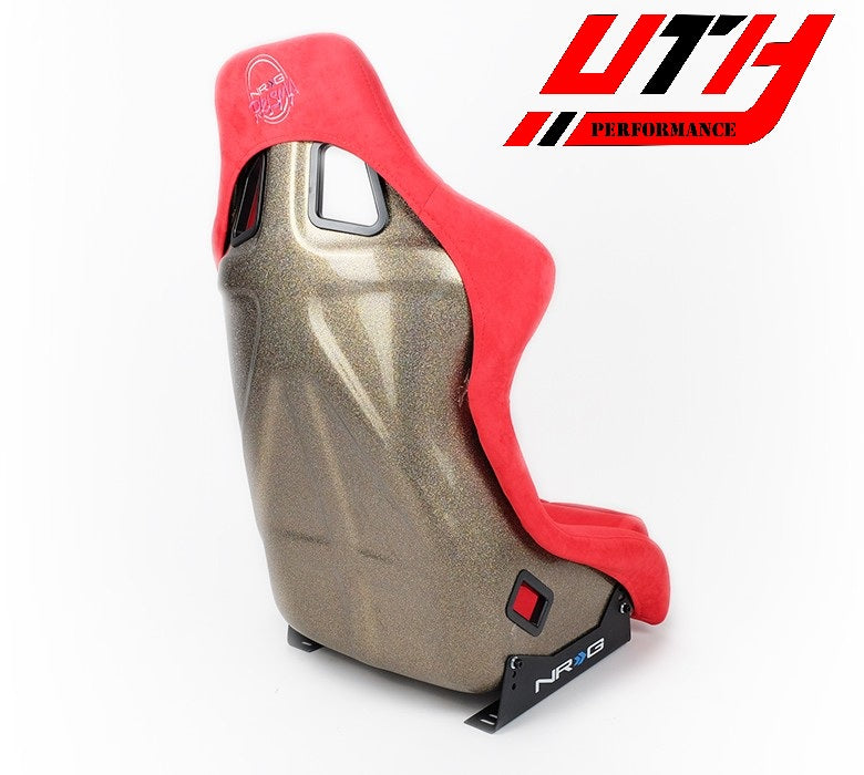 NRG INNOVATIONS FRP-302RD-ULTRA LARGE PRISMA FIXED BACK BUCKET RACING SEAT RED