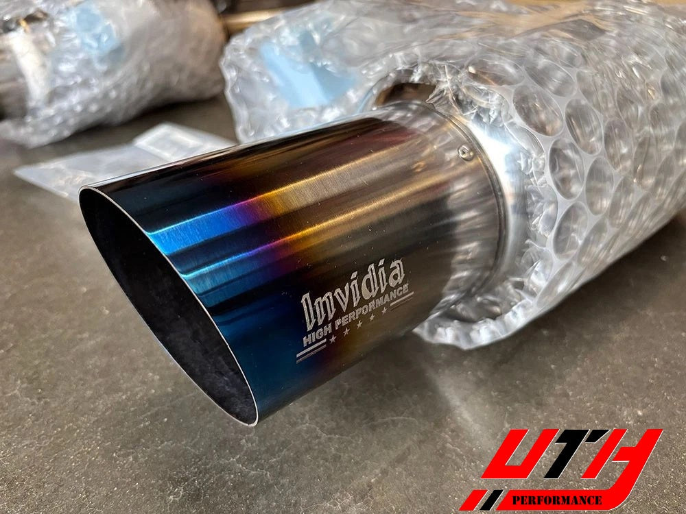 INVIDIA N1 GT Dual Titanium Burnt Tip Axle Back Exhaust for Subaru WRX 22-25 VB