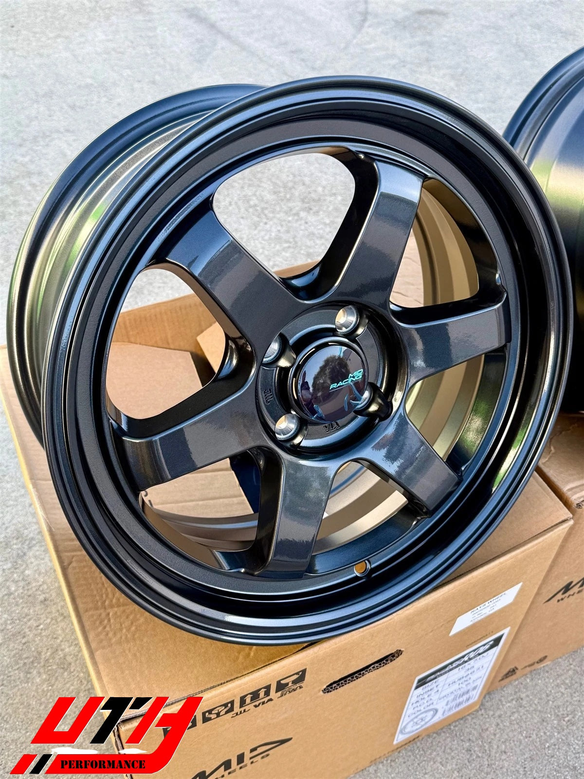 RAYS MID RACING R06 16x7 4x100 35 CIVIC FIT INTEGRA MIATA MX5 WHEEL RIM C. BLACK