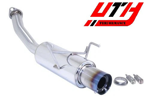 Megan Racing 3.5" Titanium Blue Tip Axle Back Exhaust +Silencer for Honda CRZ 11-16