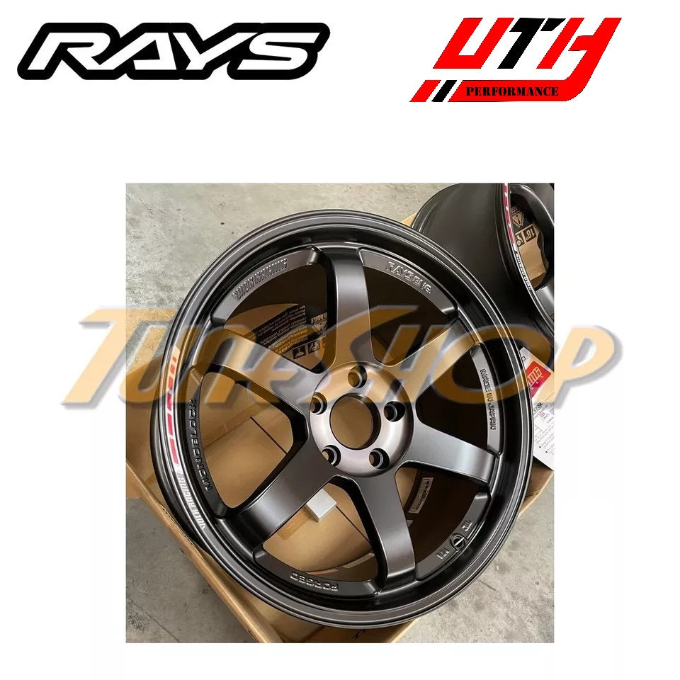 RAYS VOLK RACING TE37SL BLACK EDITION 3 18x9.5 5x120 +37 FOR CIVIC TYPE R WHEELS