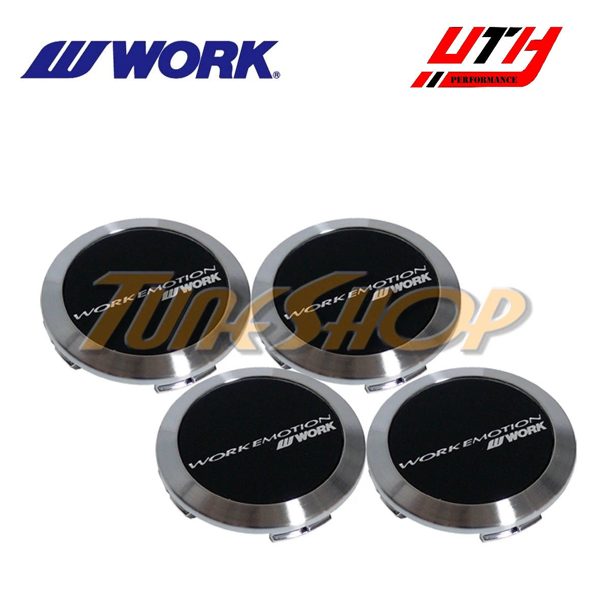 WORK WHEELS CENTER CAPS BLACK FLAT EMOTION CR 2P 3P ZR10 M8R T5R D9R T5R T7R RIM