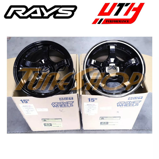 RAYS GRAMLIGHTS 57CR 15x8 4x100 +28 CIVIC FIT INTEGRA MIATA MX5 WHEEL RIM G.BLACK
