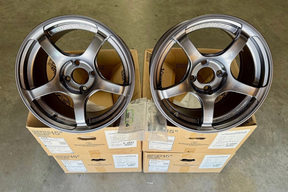 ADVAN RACING TC-4 15x8 4x100 +35 WHEEL RIM CIVIC FIT CRX INTEGRA MIATA GUN METAL