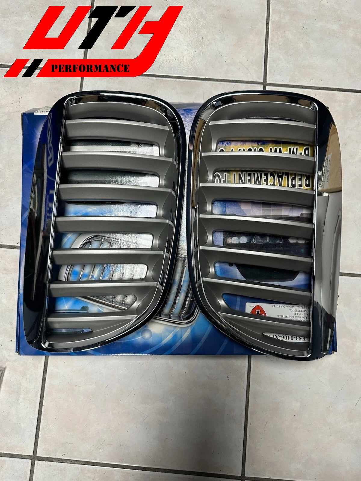 Grille For BMW X5 E53 04-06 Chrome Titan Front Radiator Hood Kidney Sport Grills