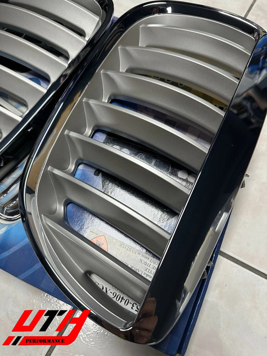 Grille For BMW X5 E53 04-06 Chrome Titan Front Radiator Hood Kidney Sport Grills