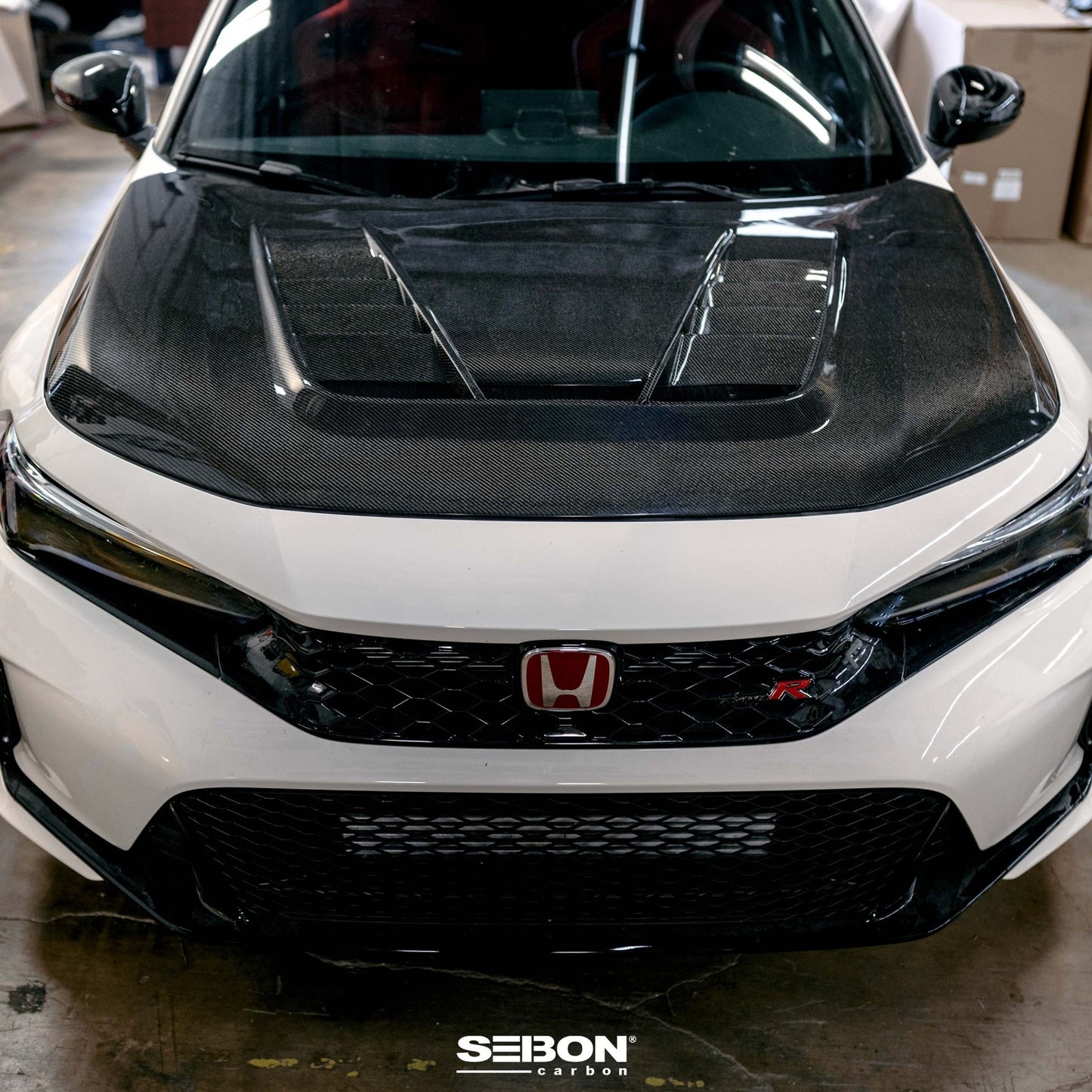 Seibon TV Style Double Sided Carbon Fiber Hood - 23-24 Civic Type-R (FL5)