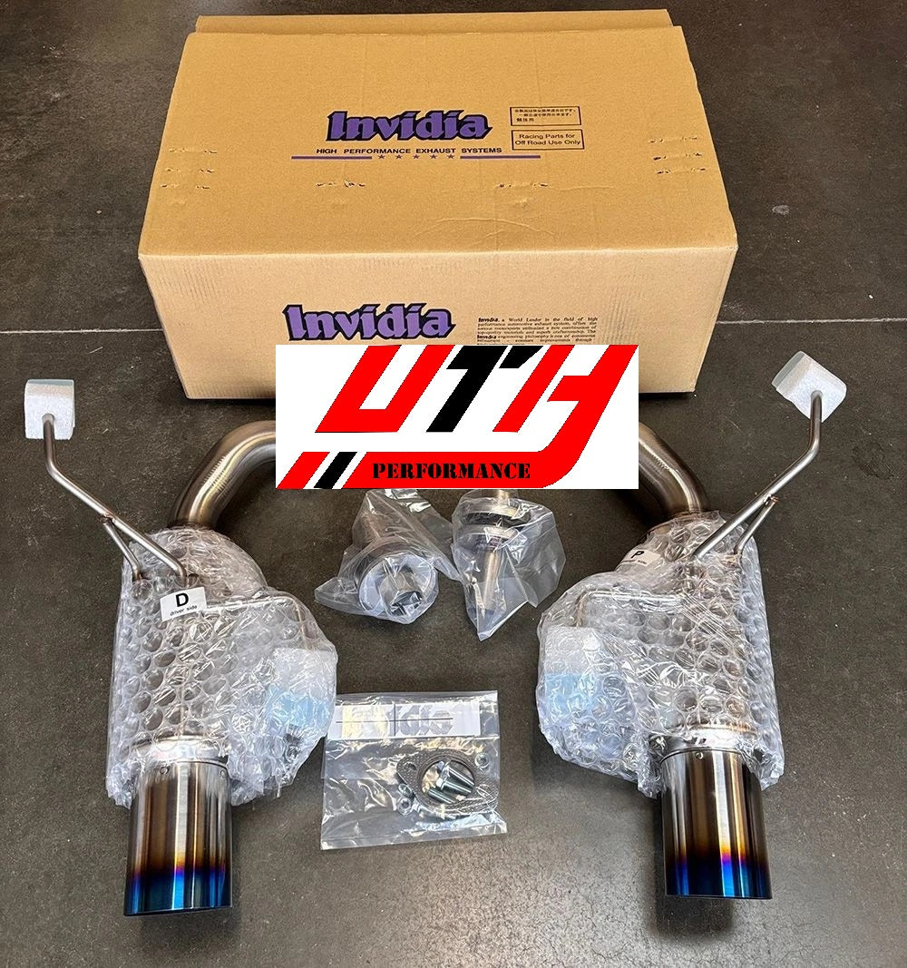 INVIDIA N1 GT Dual Titanium Burnt Tip Axle Back Exhaust for Subaru WRX 22-25 VB