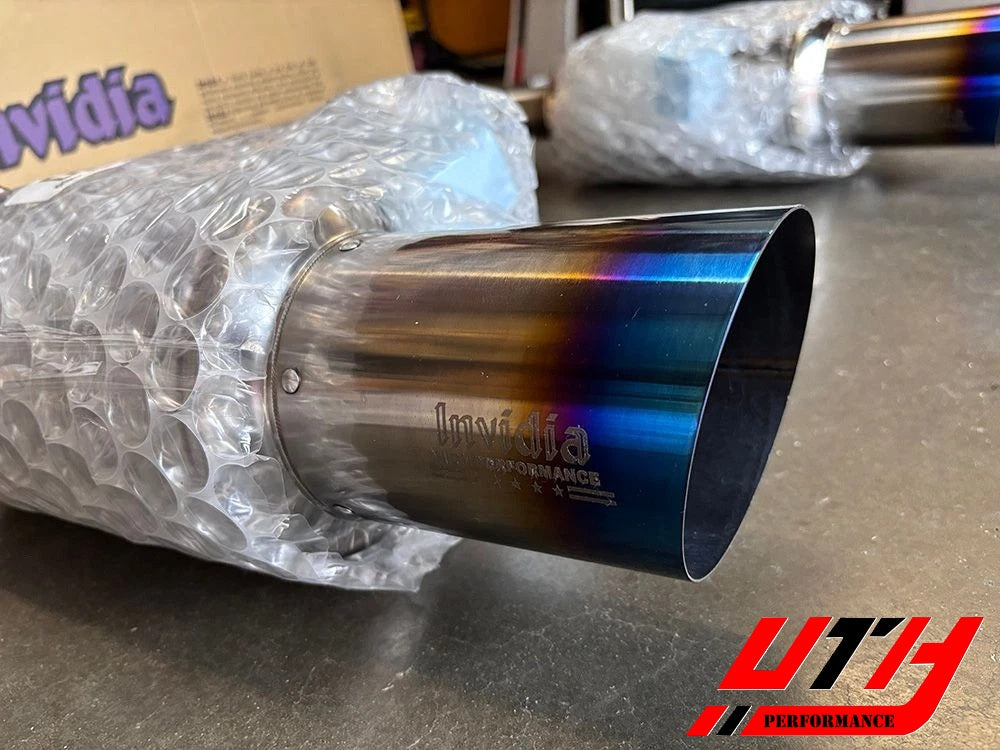 INVIDIA N1 GT Dual Titanium Burnt Tip Axle Back Exhaust for Subaru WRX 22-25 VB