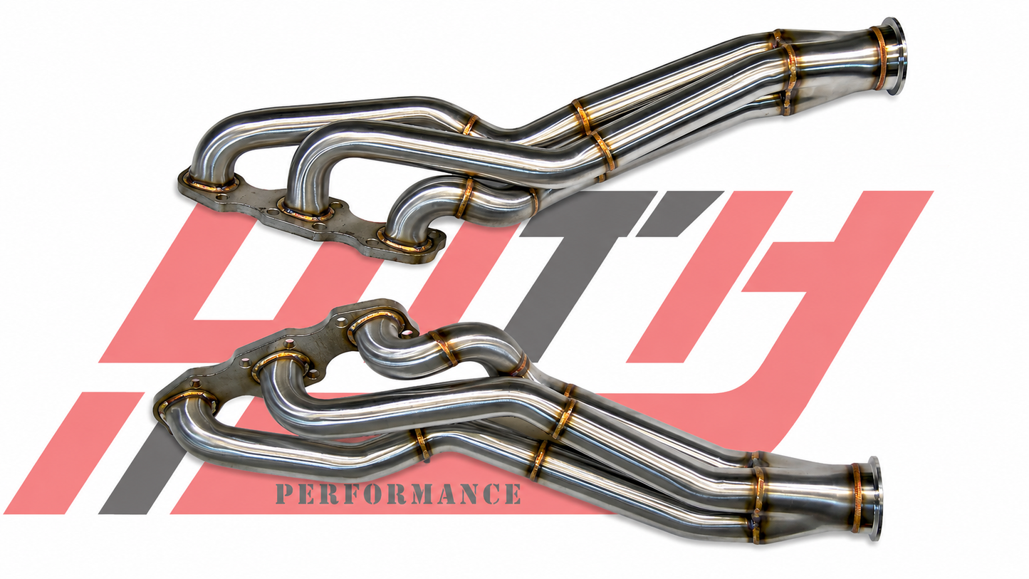 PLM Long Tube Headers Catted - Nissan VQ35DE HR 350Z G35 370Z