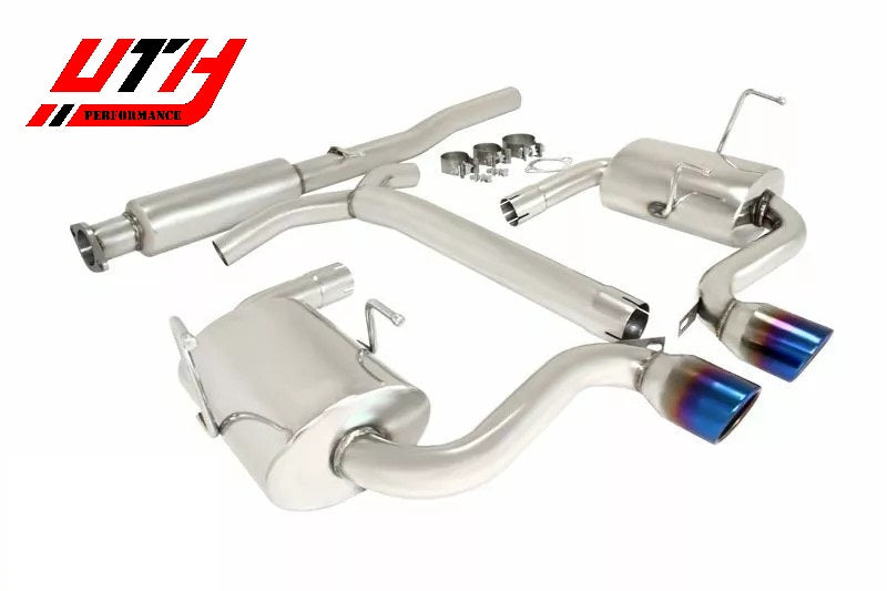 Manzo 3" Dual Titanium Burn Roll Tip Catback Exhaust for Mini Cooper S R53 02-03