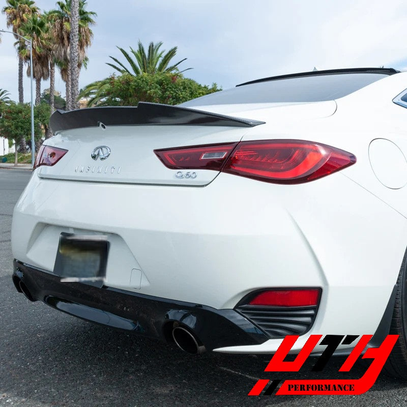 Infiniti Q60 17+ Carbon Fiber High Kick Rear Spoiler – UTH Performance